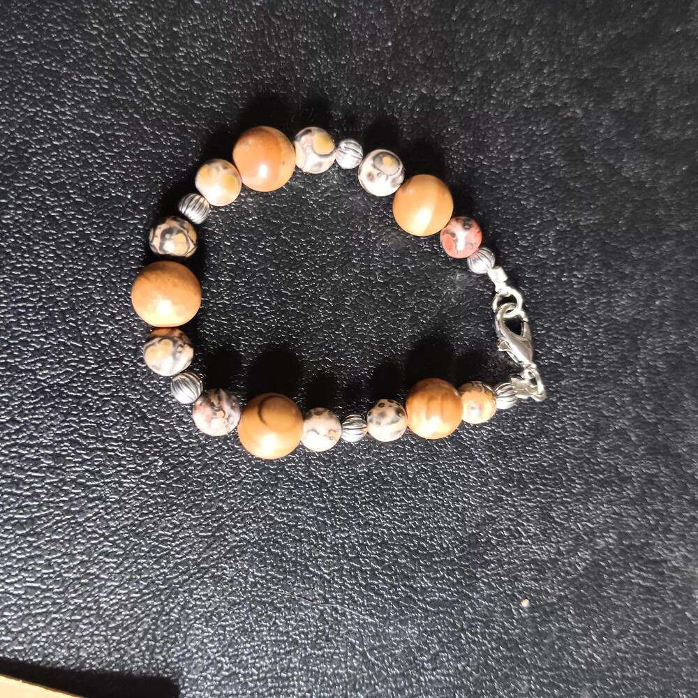 Handmade Lepard Skin Jasper & Wood Grain Jasper